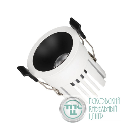 Светильник светодиодный MS-ATLAS-BUILT-R58-10W Warm3000 (WH-BK 35 deg 230В) IP20 металл Arlight 035454(1)