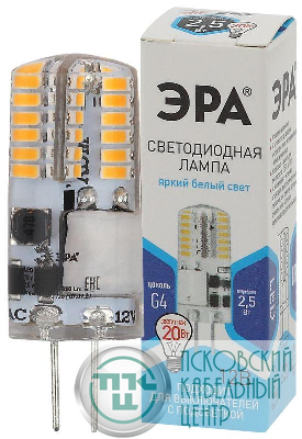 Лампа светодиодная LED-JC-2.5W-12V-SLC-840-G4 JC 2.5Вт капсульная 4000К нейтр. бел. G4 12В Эра Б0049090