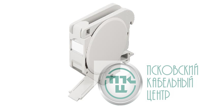 Корпус розетки с креплением под DIN-рейку под модули-вставки Keystone 1 порт 2 боковые крышки откидной сер. NIKOMAX NMC-MB1P-DR-GY