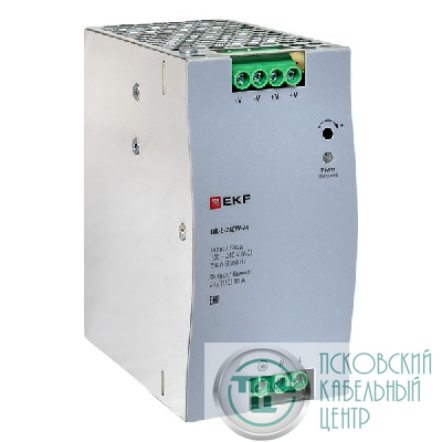 Блок питания на DIN-рейку 240Вт Uвх ~ 220В AC Uвых - 24В DC постоянного тока EKF DR-E-240W-24