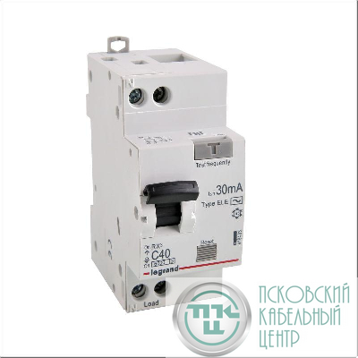 Выключатель автоматический дифференциального тока 2п (1P+N) C 40А 30мА тип AC 6кА RX3 ИЭК Leg 419403