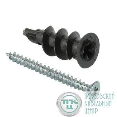 Анкер (дюбель) DRIVA NYLON с шурупом (уп.4шт) Tech-KREP 102947