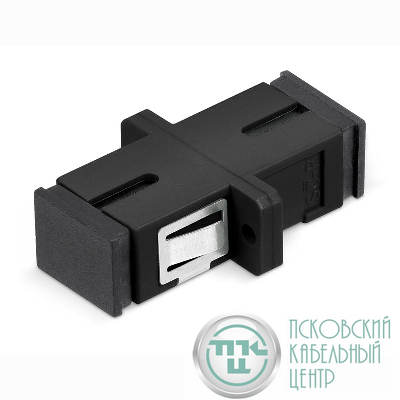 Соединитель проходной SC-SC SM для одномод. кабеля simplex черн. Cabeus 10596c