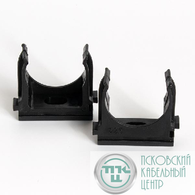 Держатель для труб (клипса) d25мм черн. (уп.100шт) TOKOV ELECTRIC TKE-LC-25-C05/100