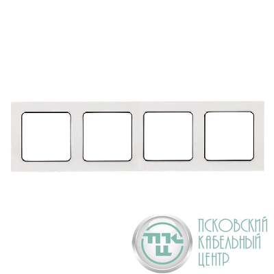 Рамка 4-м Стокгольм бел. с линией цвета черн. PROxima EKF EZM-G-305-20