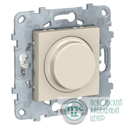 Светорегулятор UNICA NEW LED поворотно-нажимной универс. 5-200Вт беж. SchE NU551444