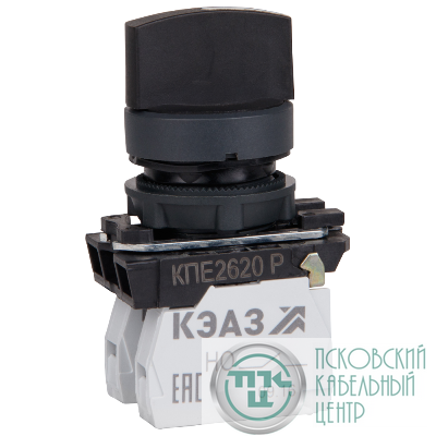 Переключатель КПЕ2620Р 2но+0нз ручка фикс 3поз IP65черн. КЭАЗ 248267