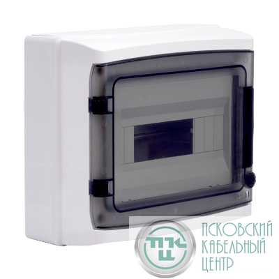 Щиток настенный ЩРн-п-12 12мод. IP65 с дверцей с клеммн. блоком 63А сер. DKC RB12W6TGD