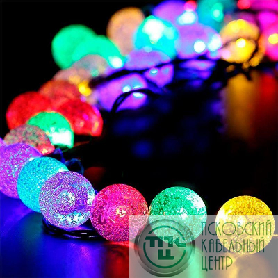 Гирлянда Нить Шарики кракле d25мм 2м 20LED RGB IP20 220В Эра Б0055997