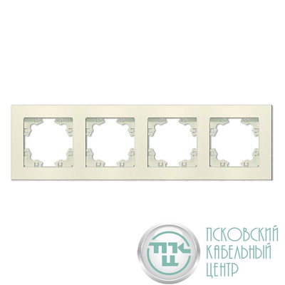 Рамка 4-м Афина универс. сл. кость (ivory) Universal A0046-I