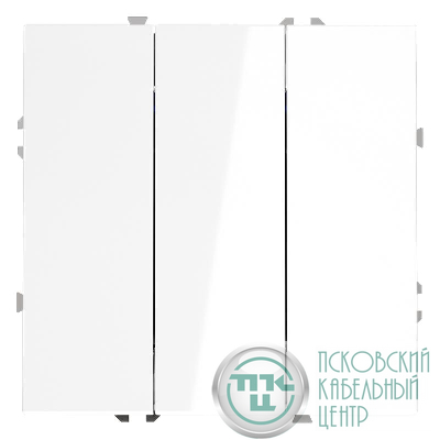 Выключатель 3-кл. СП S70 10А механизм бел. глянцевый Voltum VLS030101