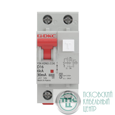 Выключатель автоматический дифференциального тока 2п (1P+N) C 40А 30мА тип A 6кА MDR63 YON MDR63-22C40-A
