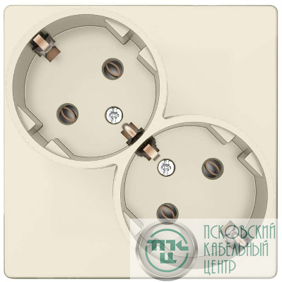 Розетка 2-м СП Simon 24 16А IP20 2х2P+E Schuko без защ. шторок механизм сл. кость Simon 2450459-031