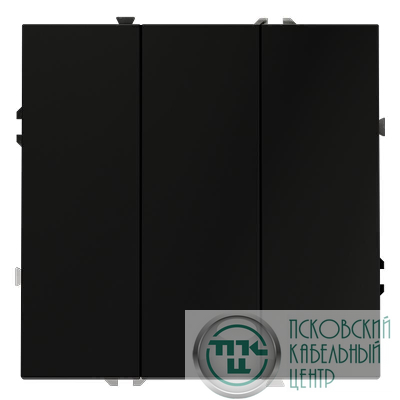 Выключатель 3-кл. СП S70 10А механизм черн. матов. Voltum VLS030108