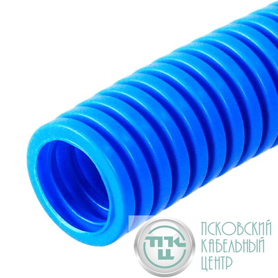Труба гофрированная ПП легкая d20мм негорюч. (НГ) 350 Н син. (уп.10м) Промрукав PR02.0252