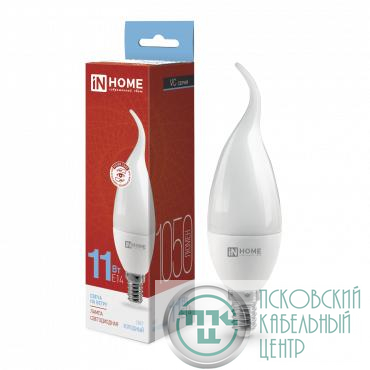 Лампа светодиодная LED-СВЕЧА НА ВЕТРУ-VC 11Вт свеча на ветру 230В E14 6500К 1050лм IN HOME 4690612030494