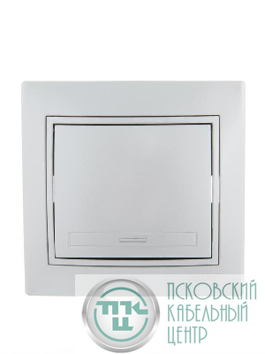 Выключатель 1-кл. СП Mira 10А IP20 со вставкой сер. метал. LEZARD 701-1010-100