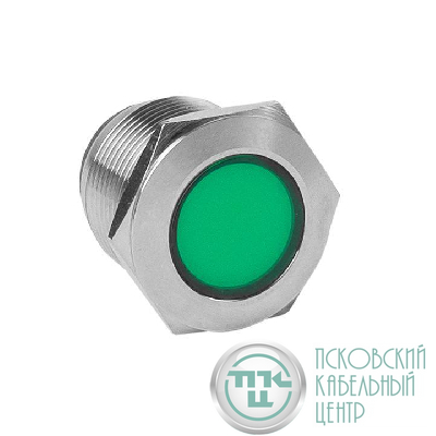 Лампа сигнальная S-Pro67 19мм зел. 24В EKF s-pro67-322