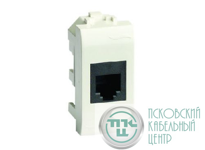 Розетка компьютерная СП 1мод. Brava RJ45 кат.6 экранир. бел. DKC 76668B