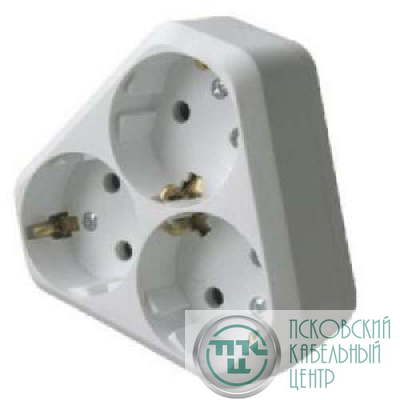 Разветвитель 3-м с заземл. (NEW) Makel 10001204