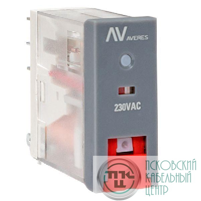Реле промежуточное с кнопкой и мех. индикацией RPAt 22/2 8А 230В AC EKF rpat-22-2-230AC