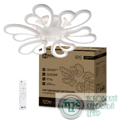 Светильник светодиодный ELEGANT IRIS 120Вт 3000-6500К 8400лм 230В 607х535х85мм с пультом ДУ бел. IN HOME 4690612051482