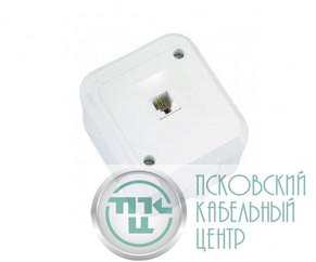 Розетка телефонная 1-м ОП 16А IP44 евро стандарт п/герм. бел. Makel 18314