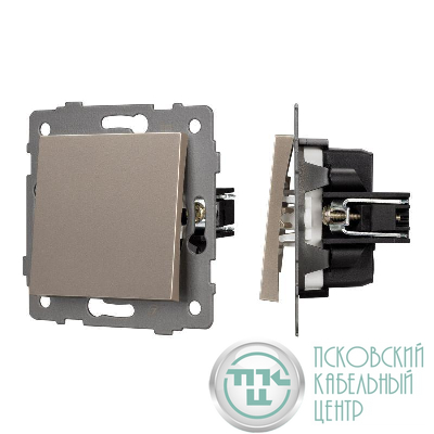 Выключатель непроходной 1-кл. SWT-MK01-PL-GD-V 10А 250В механизм Arlight 049870