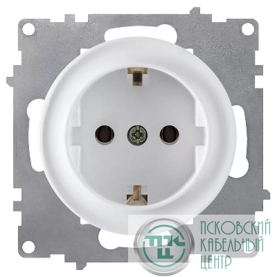 Розетка 1-м СП Florence 16А IP20 с заземл. винтов. клеммы механизм бел. (1E10201300) OneKeyElectro 2172765