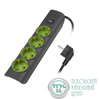 Удлинитель 4х3м с заземл с выкл. сер. ET-04-300G JAZZway 5051874