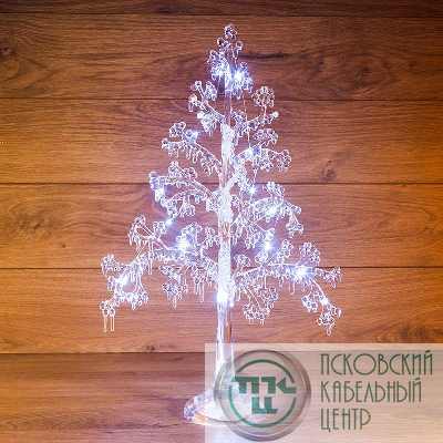 Фигура светодиодная "Ель" 51см 15LED бел. 1Вт IP20 на подставке элементы питания 3хAAA (не в компл.) Neon-Night 513-033