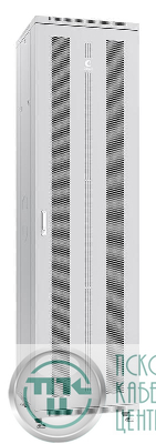 Шкаф монтажный телекоммуникационный напольн. ND-05C-47U60/100 19дюйм 47U 600х1000х2277мм для распределит. и серверн. оборудования; передн. и задн. перфорир. двери ручка с замком RAL 7035 сер. Cabeus 7207c