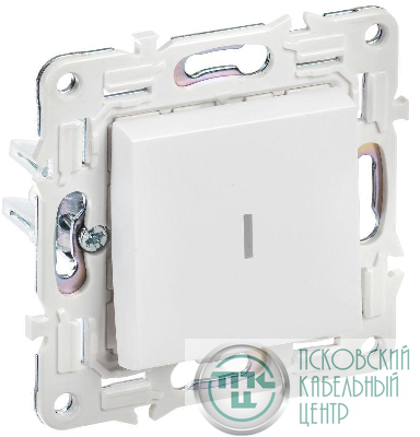 Выключатель проходной 1-кл. SKANDY 10А SK-V08W с индикацией арктич. бел. IEK SK-V12-1-10-K01