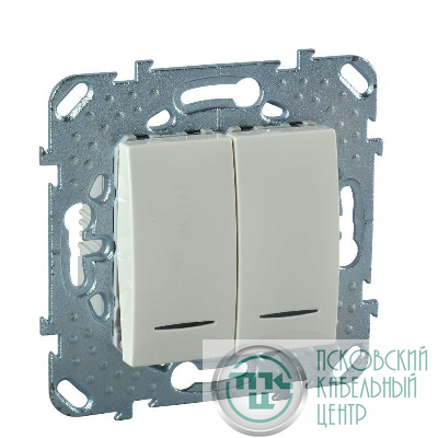 Механизм выключателя 2-кл. СП UNICA 10А IP20 с индик. беж. SchE MGU5.0101.25NZD
