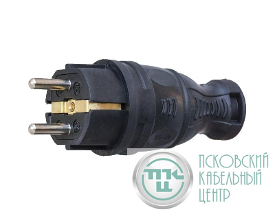 Вилка прямая 16А с заземл. каучук TOKOV ELECTRIC TKE-C05-KV-Z