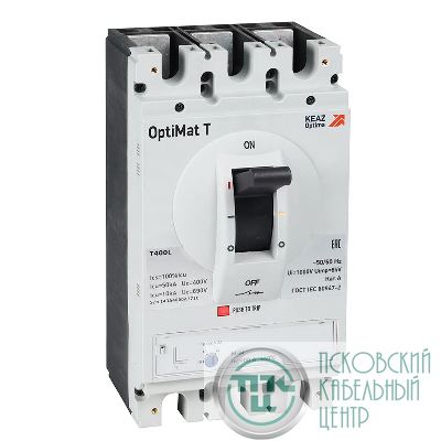 Выключатель автоматический 3п 315А OptiMat T400S TM КЭАЗ 356389