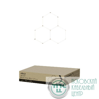 Светильник светодиодный ДБО-HEXAGON 3С-15065 150Вт 6500К 230В 1617х1611мм 3 соты 0.5м шнур с вилкой NEOX 4690612066615