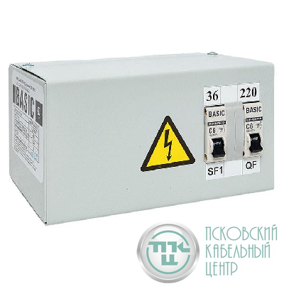Ящик с понижающим трансформатором ЯТП 0.25 220/36В (2 авт. выкл.) Basic EKF yatp0.25-220/36v-2a