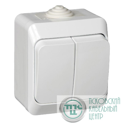 Выключатель 2-кл. ОП Этюд 10А IP44 10AX бел. SE BA10-042B