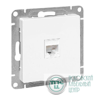 Розетка компьютерная СП Эпика RJ45 кат.5 механизм бел. EKF UP1-SOW-RJ45-5
