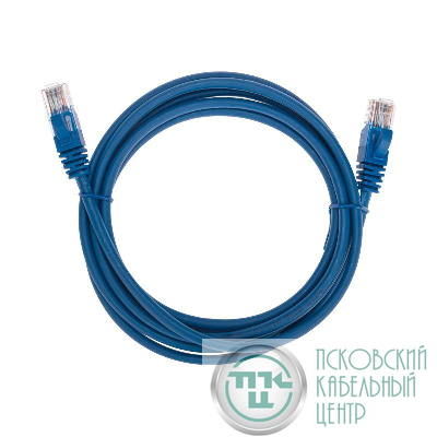 Патч-корд U/UTP CAT 5e RJ45-RJ45 26AWG LSZH син. 2м Rexant 02-0104-2