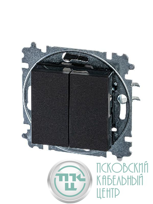 Переключатель 2-кл. СП Levit IP20 антрацит/дым. черн. ABB 2CHH595245A6063