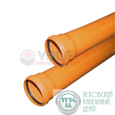 Труба ф110 с раструбом L=0.5м рыжая (30) VALFEX 301100050