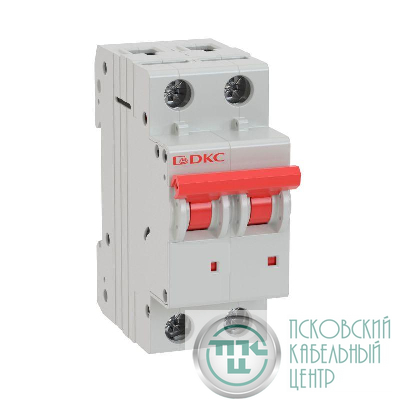 Выключатель автоматический модульный 2п C 63А 6кА MD63 YON MD63-2C63-6