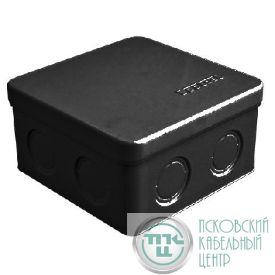 Коробка распределительная ОП 105х105х56мм IP54 7 выходов без гермовводов крышка защелкивающаяся материал - полипропилен черн. Epplast 105035