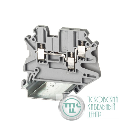 Клемма проходная винтовой зажим 3 точки подключения 2.5 кв.мм сер. DKC TUR-2.5-TWIN