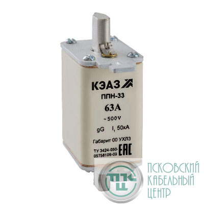 Вставка плавкая ППН 33 100А X3 габарит 00 УХЛ3 КЭАЗ 111348