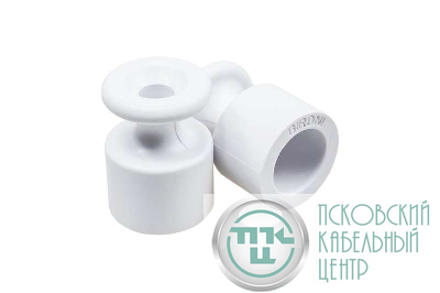 Изолятор ОП пластик бел. (уп.100шт) Bironi B1-551-21-100