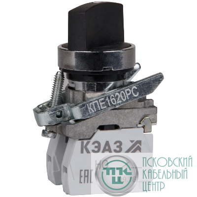 Переключатель КПЕ1620РС 2но+0нз ручка фикс 2поз IP65черн. КЭАЗ 248265