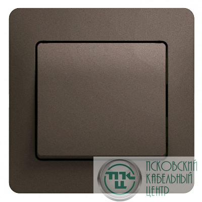 Выключатель 1-кл. СП Glossa 10А IP20 (сх. 1) 10AX в сборе шоколад. SE GSL000812